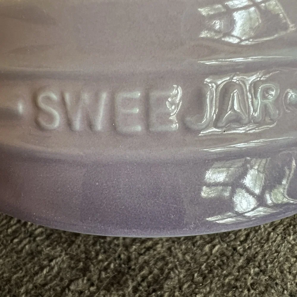 Sweejar Purple Gradient Ceramic Small Medium Dog Cat Bowl 18 oz No Tipping